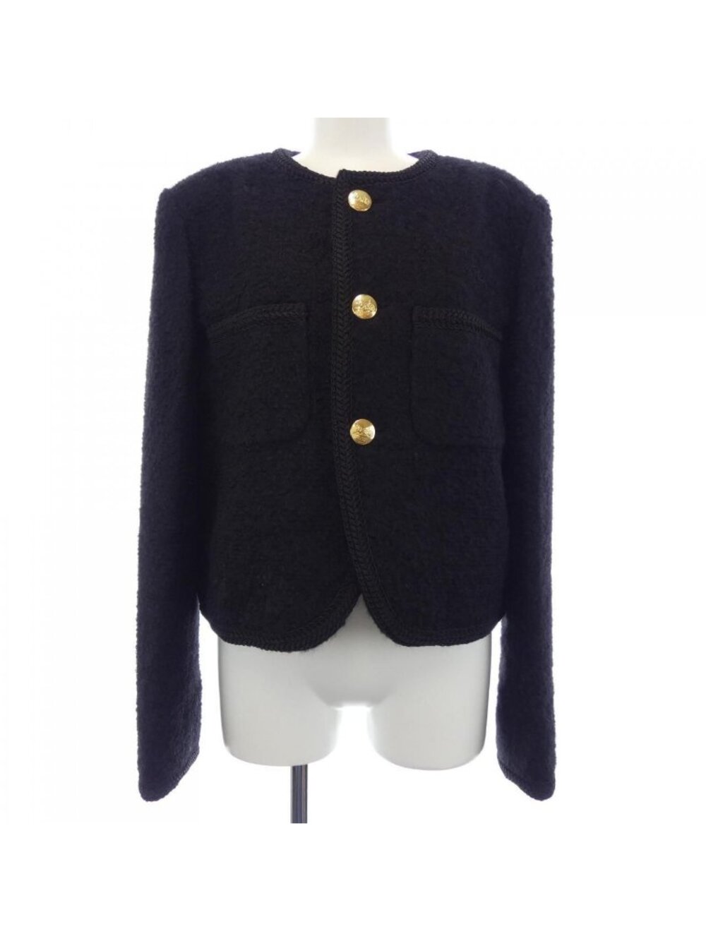 Celine Collarless Jacket Black